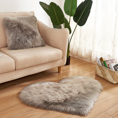 Soft Heart Shaped Indoor Floor Mat Rug