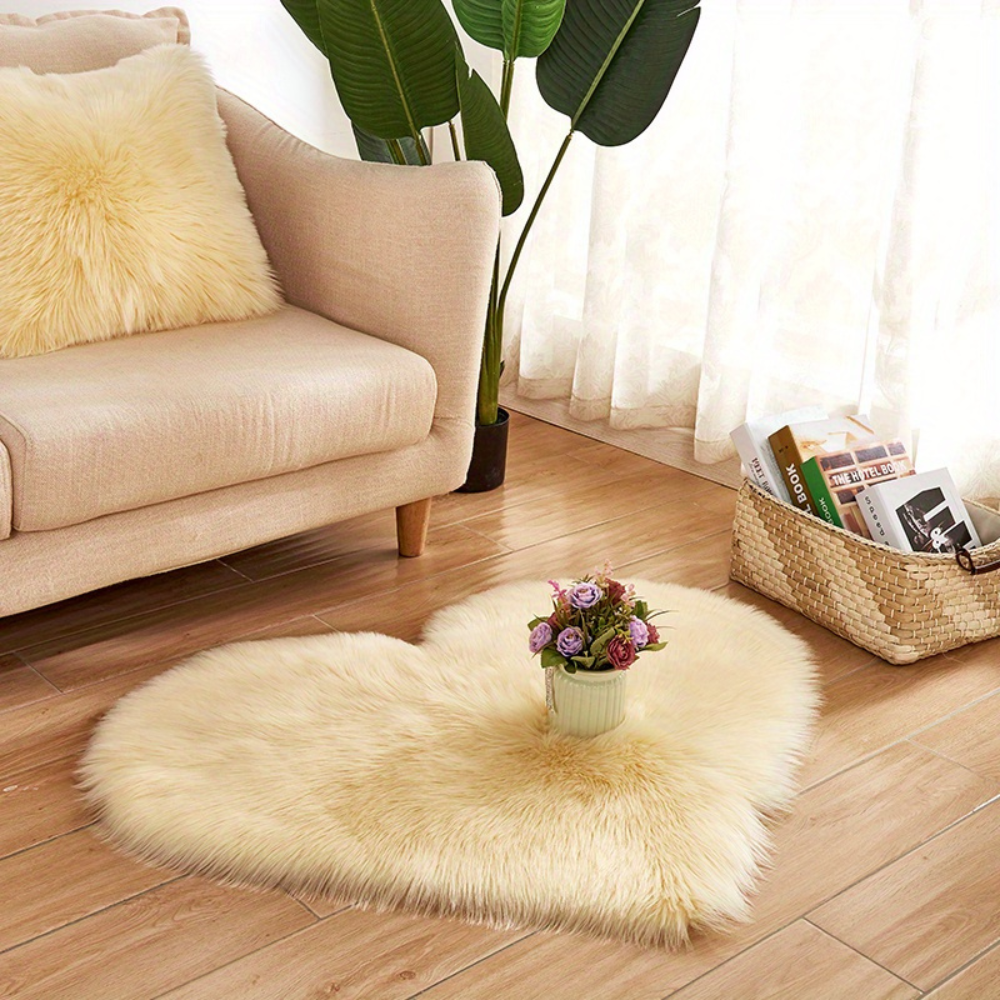 Soft Heart Shaped Indoor Floor Mat Rug