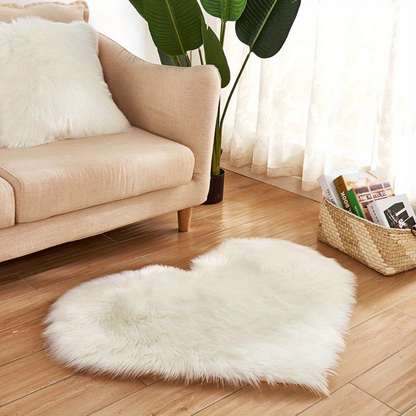 Soft Heart Shaped Indoor Floor Mat Rug