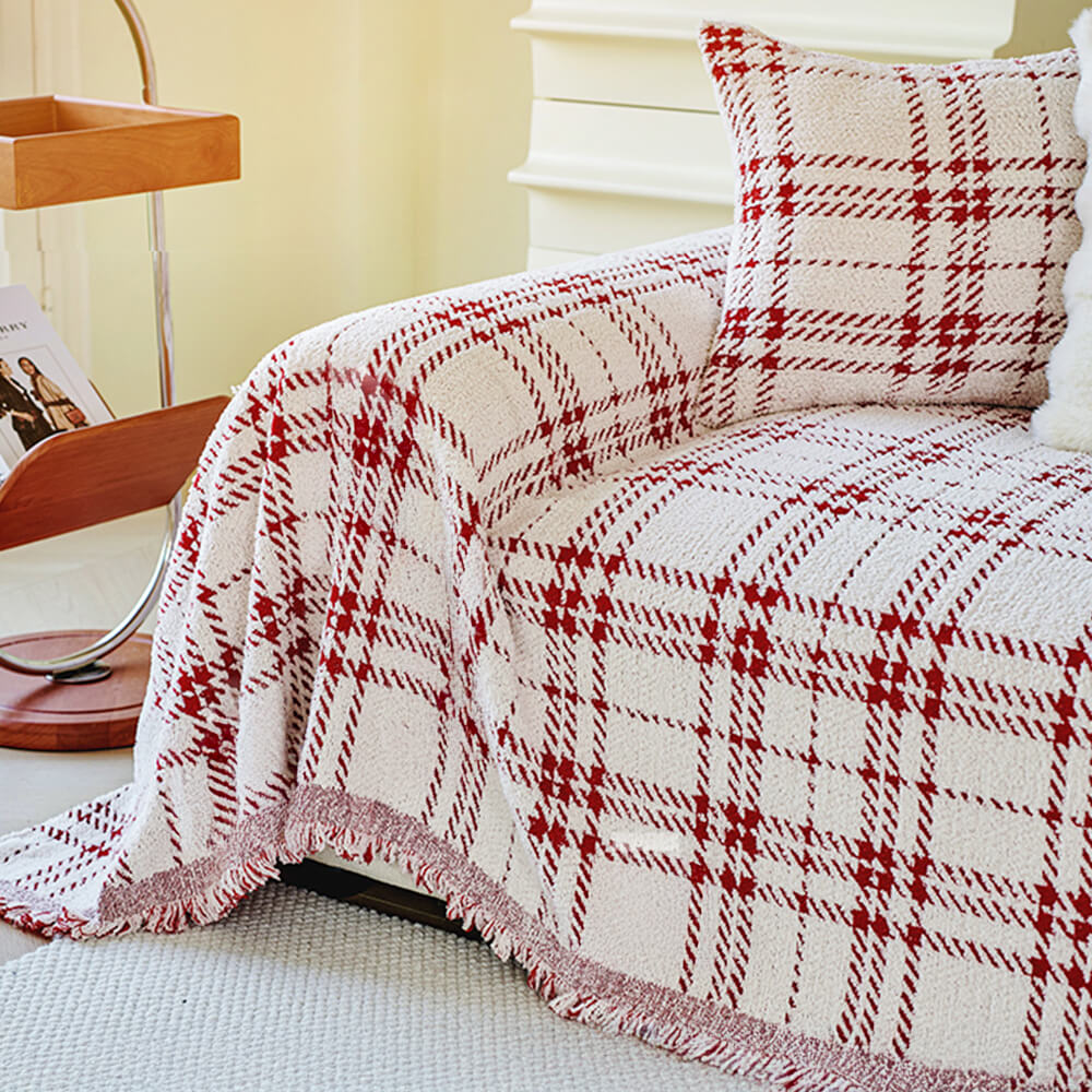 Soft Fleece Reversible Pet Proof Sofa Cover Throw