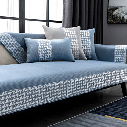 Fresh Gray Patterned Sofa Slipcover