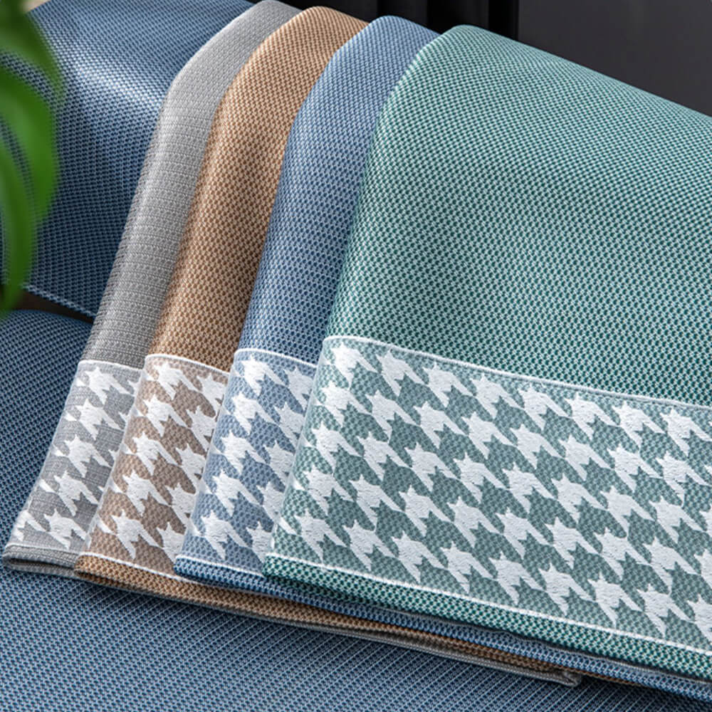 Fresh Gray Patterned Sofa Slipcover