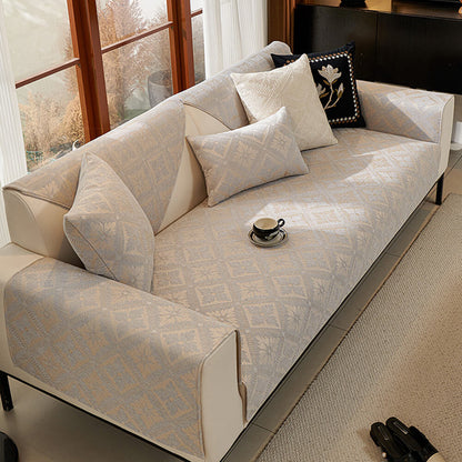 Luxury Plush Fleece Sofa Slipcover All Season