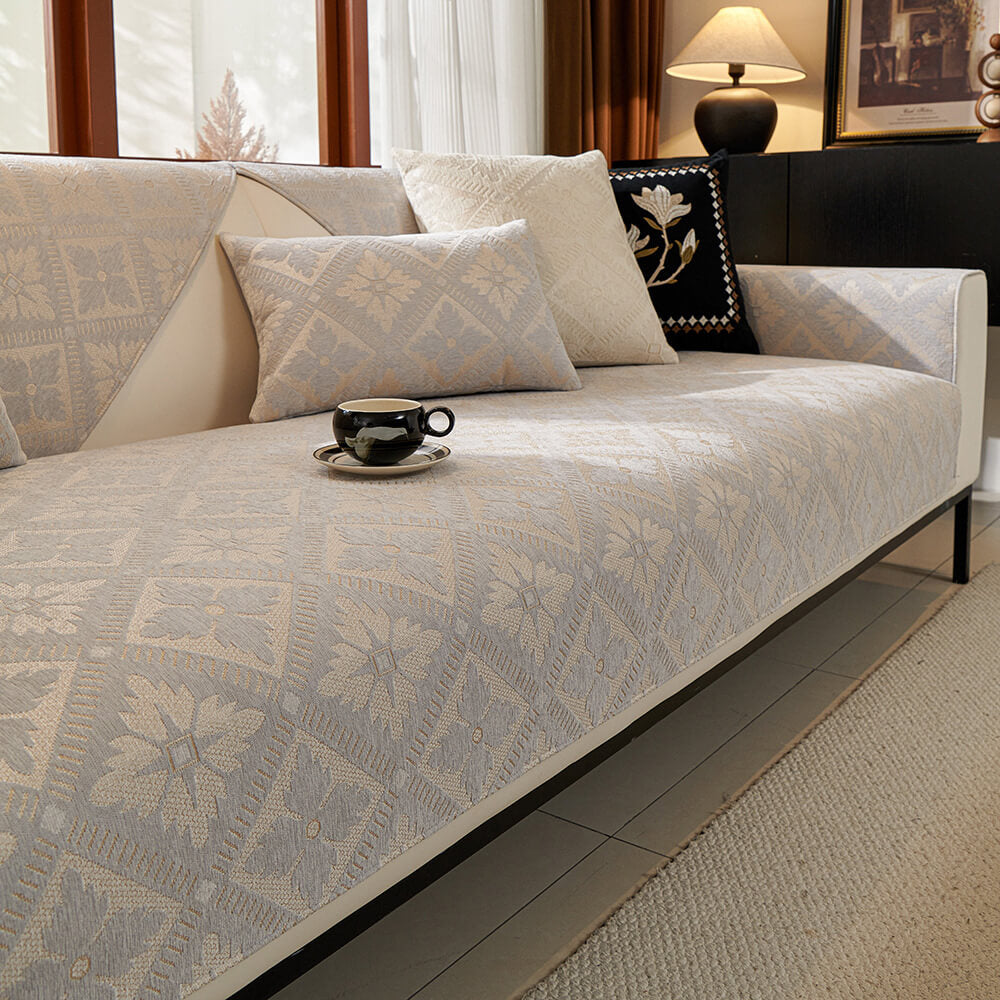 Luxury Plush Fleece Sofa Slipcover All Season