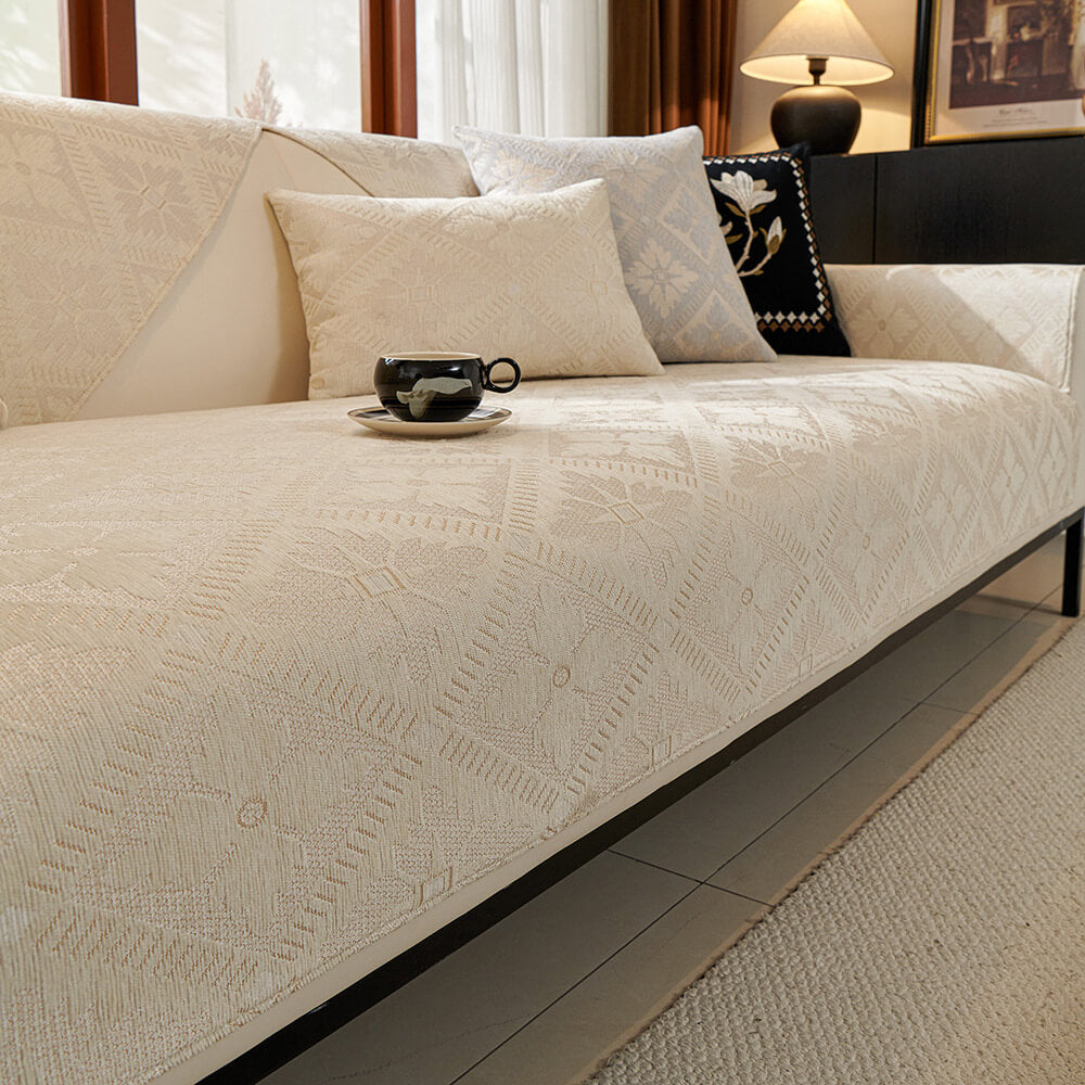 Luxury Plush Fleece Sofa Slipcover All Season