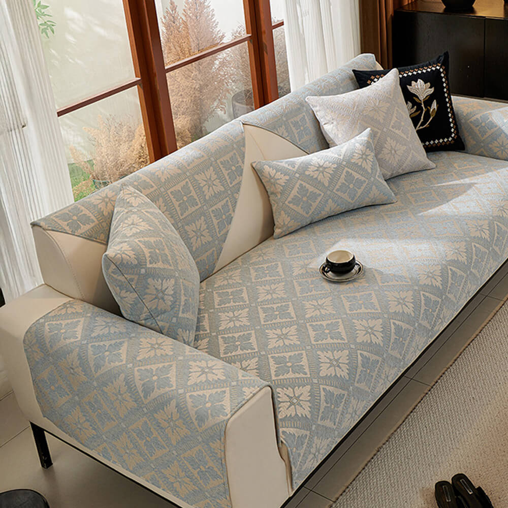 Luxury Plush Fleece Sofa Slipcover All Season