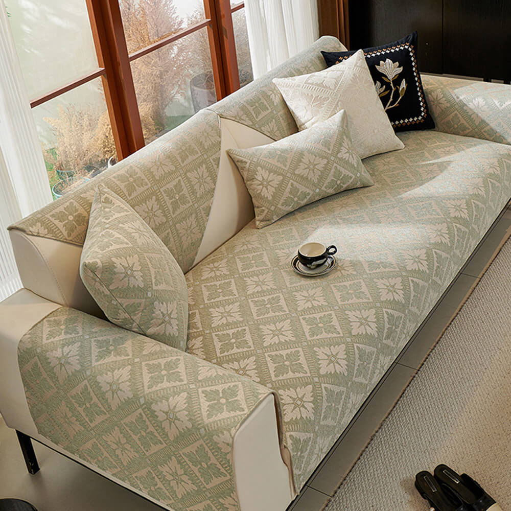 Luxury Plush Fleece Sofa Slipcover All Season