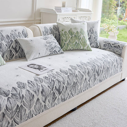 Soft Floral Pattern Sofa Slipcover