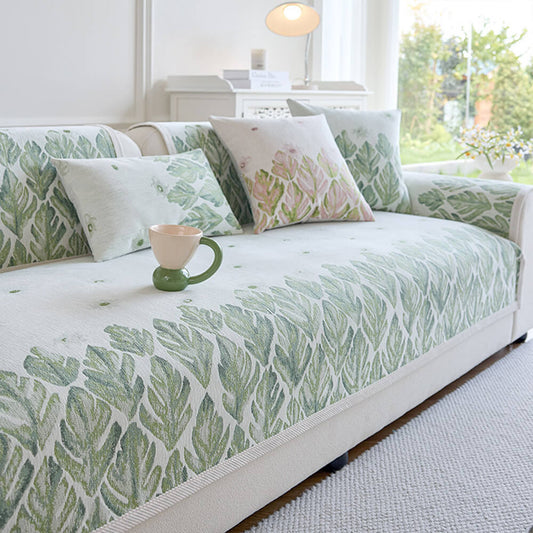 Soft Floral Pattern Sofa Slipcover - Lusomart