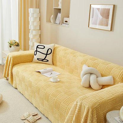 Colorful Plaid Patterned Soft Sofa Slipcover