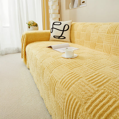 Colorful Plaid Patterned Soft Sofa Slipcover