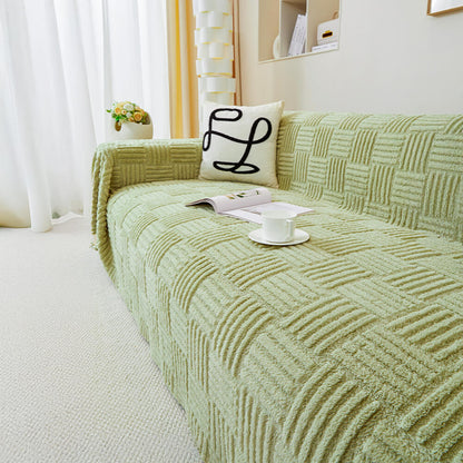 Colorful Plaid Patterned Soft Sofa Slipcover