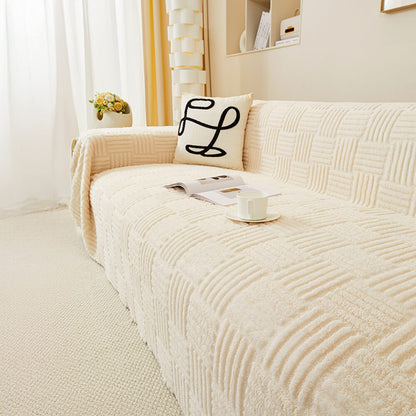 Colorful Plaid Patterned Soft Sofa Slipcover
