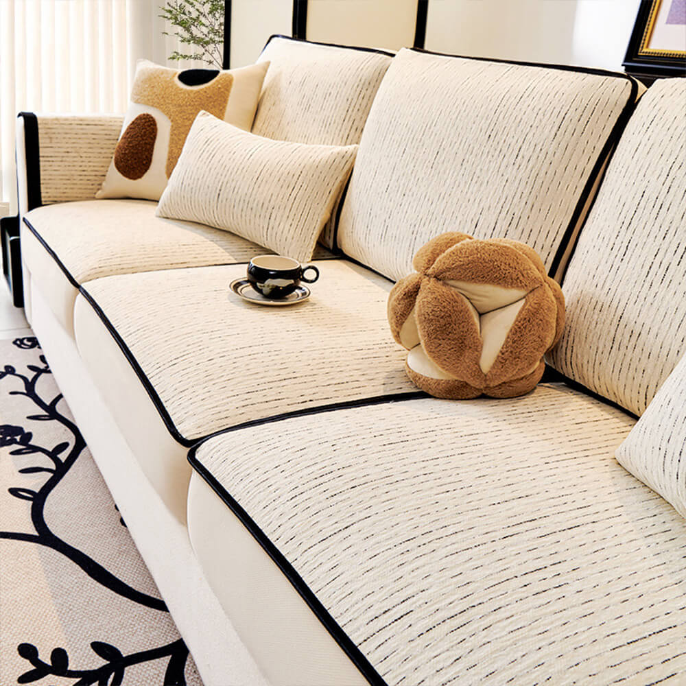 Plush Fitted Elastic Sofa Slipcover - Comfortable Long Lasting - Lusomart