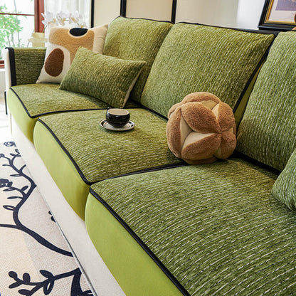 Plush Fitted Elastic Sofa Slipcover - Comfortable Long Lasting