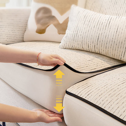 Plush Fitted Elastic Sofa Slipcover - Comfortable Long Lasting