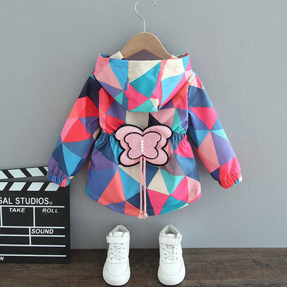 Fashionable Butterfly Raincoat for Girls - ButterflySplash 1