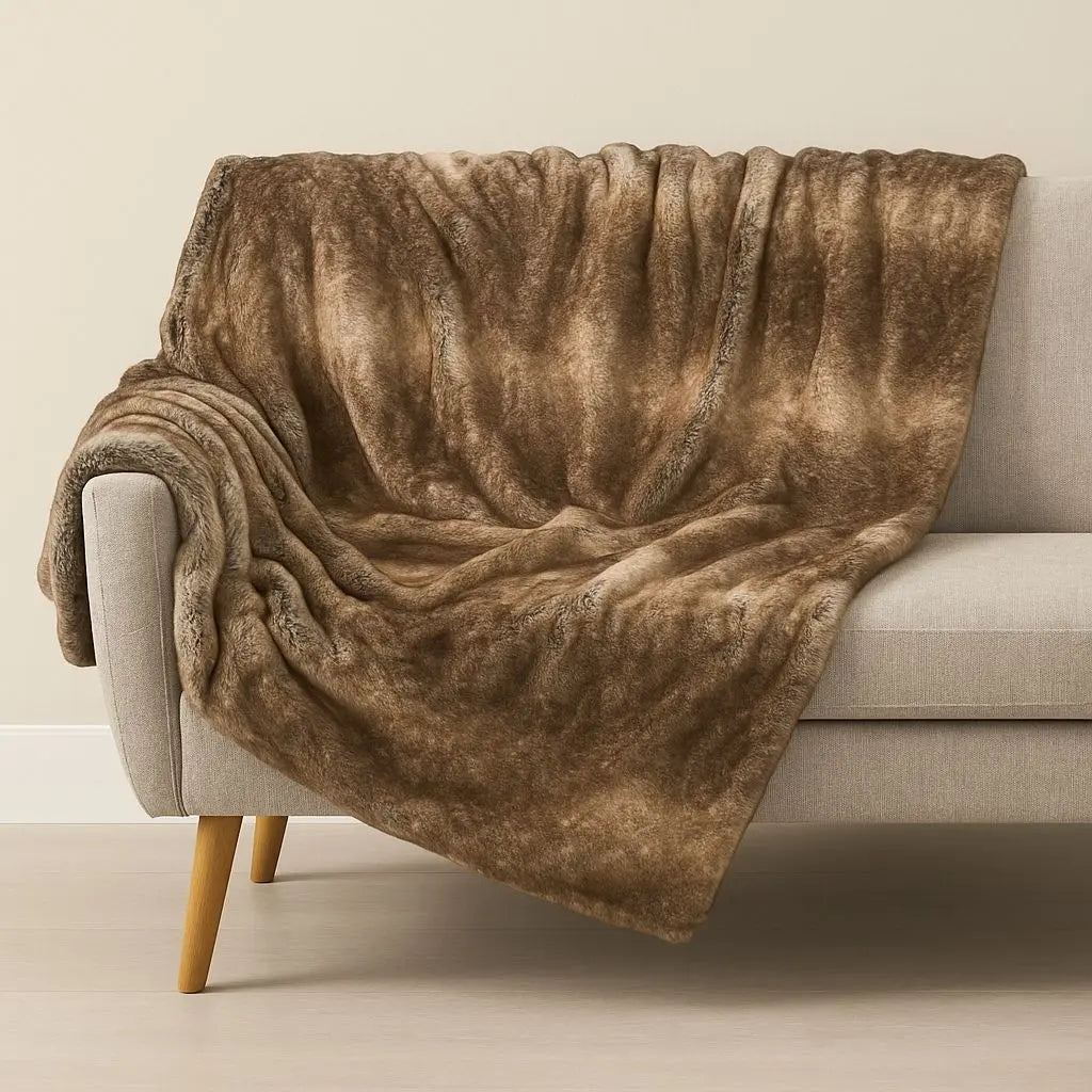 Plush Faux Fur Soft Blanket - Lusomart