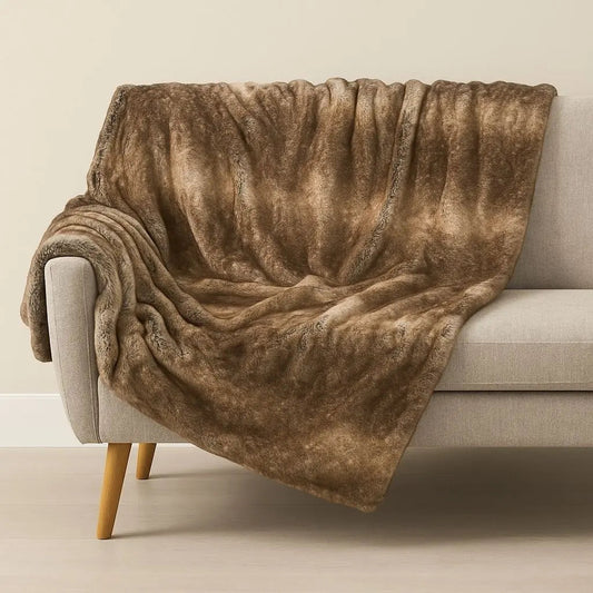 Plush Faux Fur Soft Blanket - Lusomart