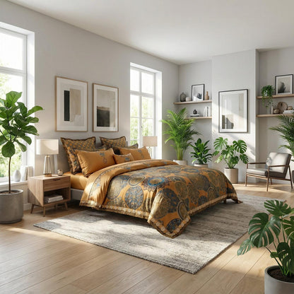 Luxurious Feline Patterned Soft Cotton Bedding Sets