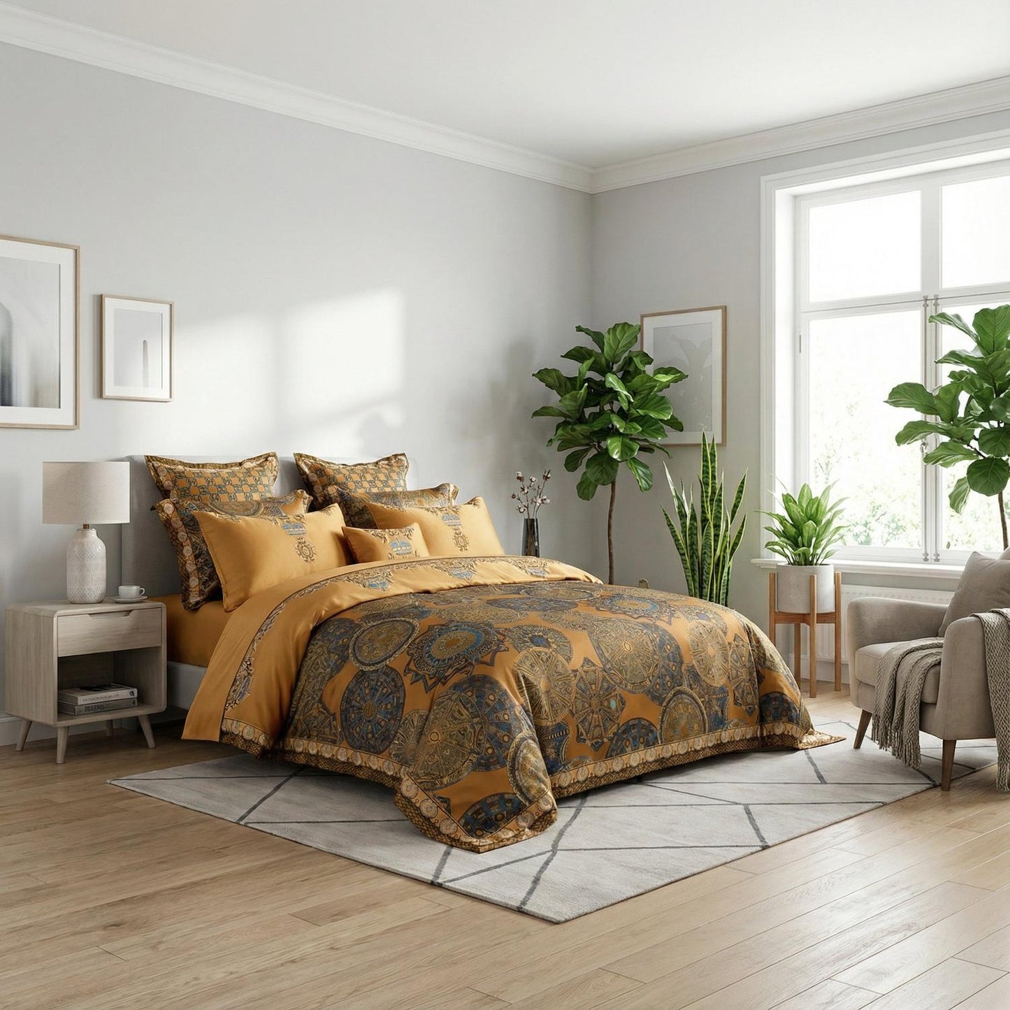 Luxurious Feline Patterned Soft Cotton Bedding Sets