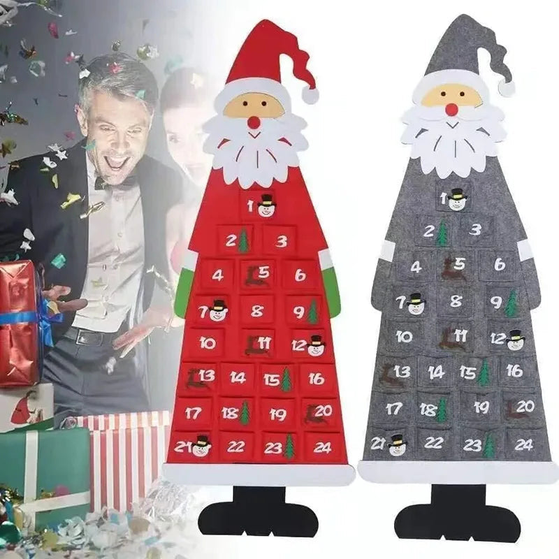 FelineFelt | Cute Cat Advent Calendar with 24 Mini Santa Claus Surprises 1