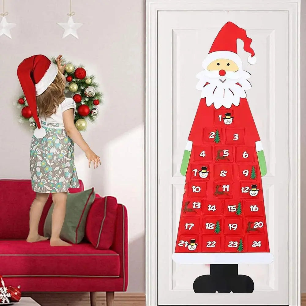 FelineFelt | Cute Cat Advent Calendar with 24 Mini Santa Claus Surprises 3