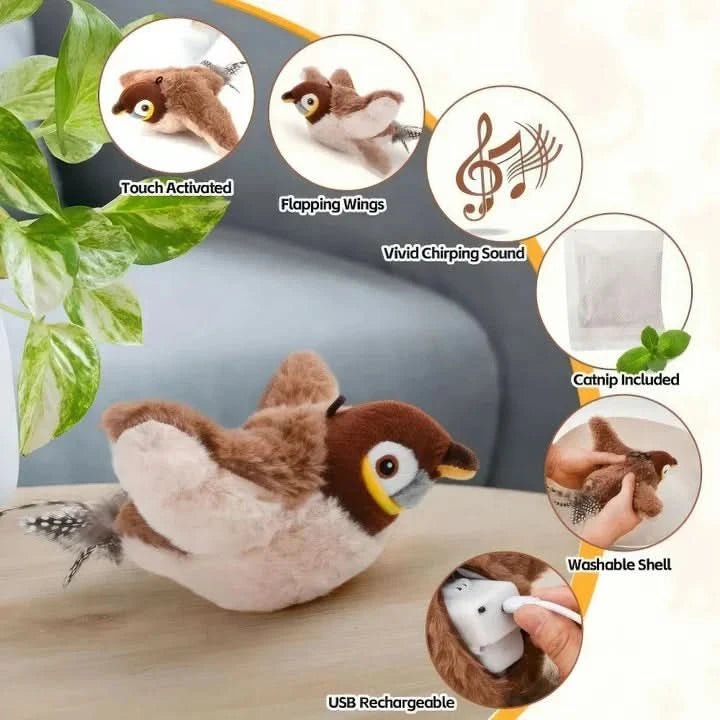 FelineGem | Interactive Plush Cat Toy That Moves for Active Playtime 3