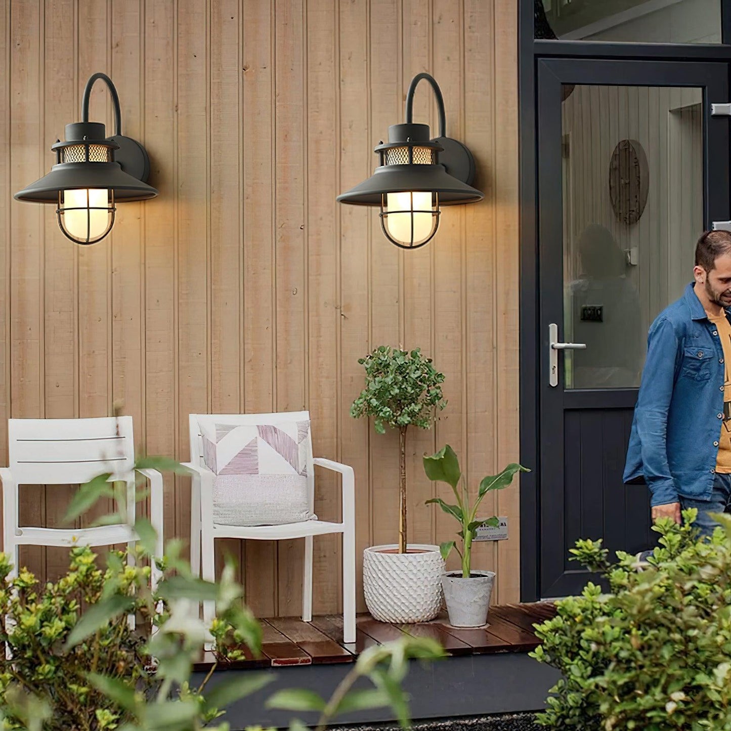 Rustic Exterior LED Wall Light