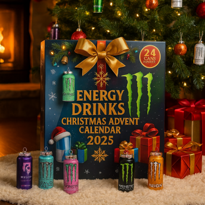 Deluxe Energy Drink Countdown Calendar with 24 Flavors - Lusomart