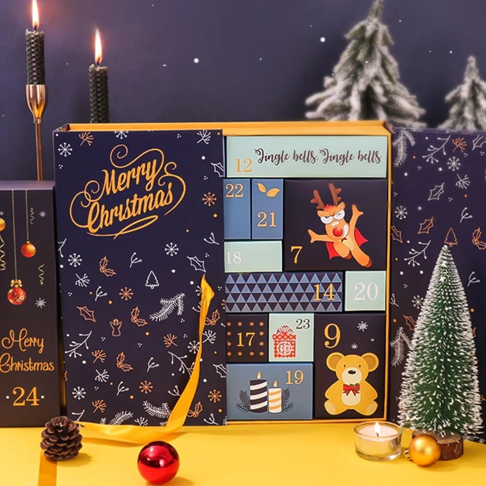 Christmas Countdown Calendar with 24 Gift Pockets - Lusomart