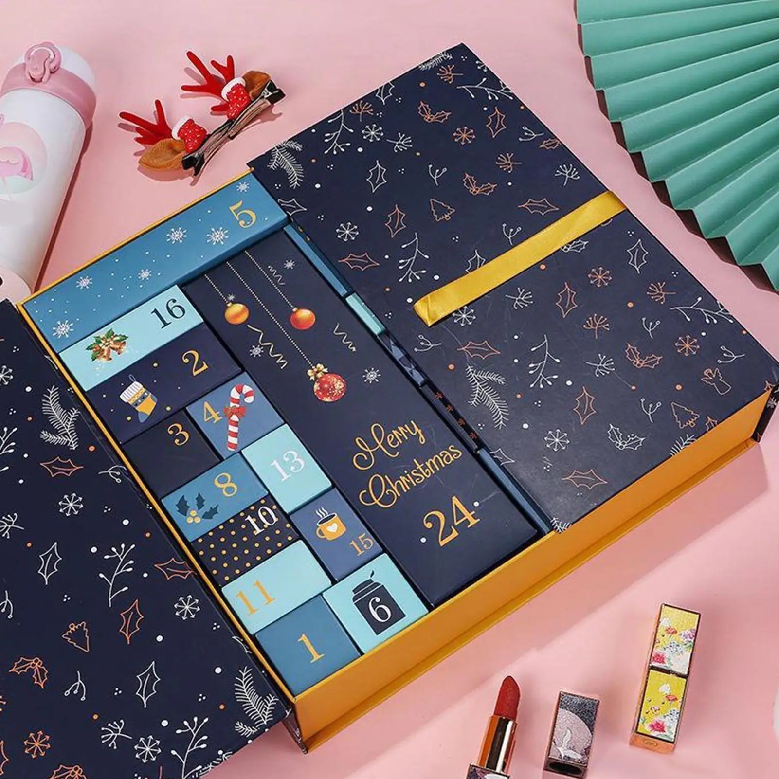 FestiveCraft | Handmade Advent Calendar with 24 Fillable Gift Boxes 4