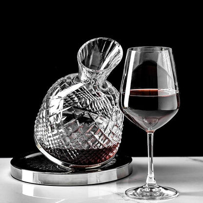 Luxury Crystal 360 Rotating Wine Decanter