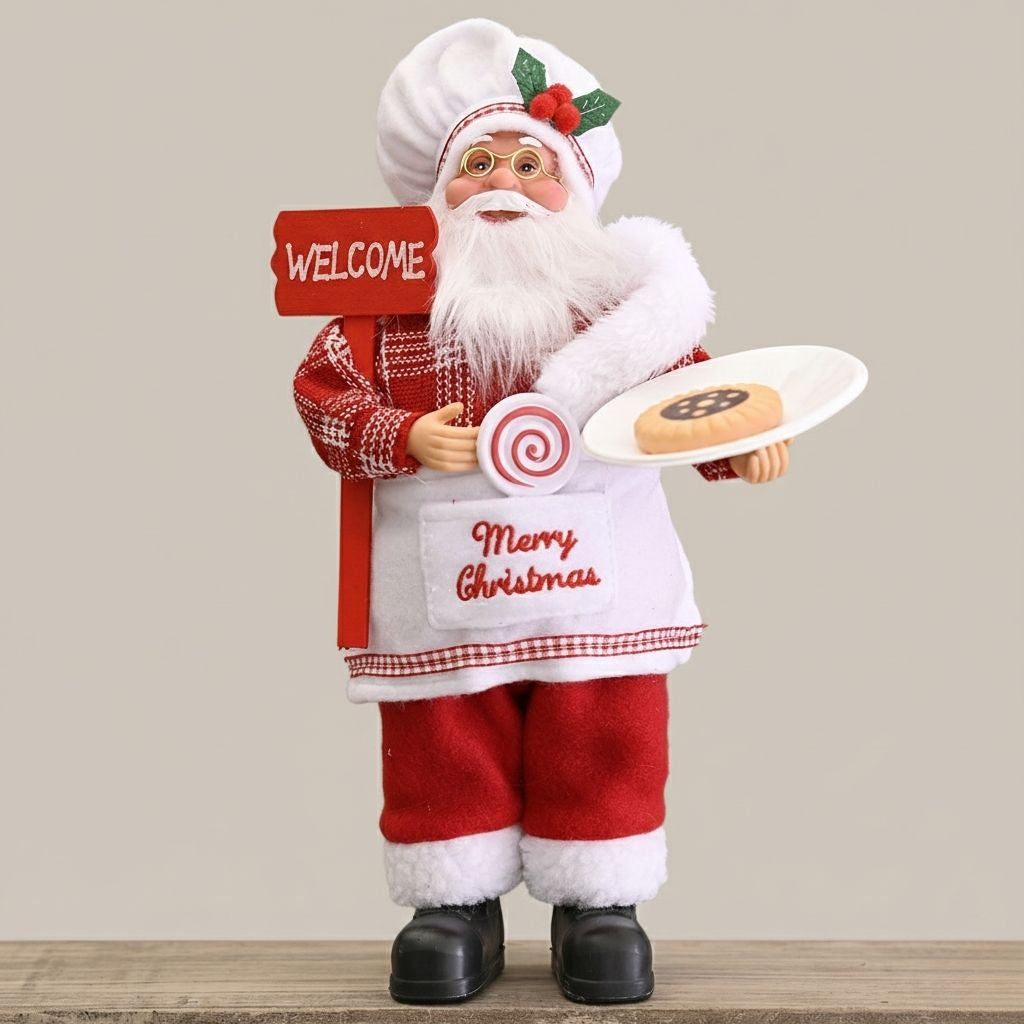 Tall Decorative Holiday Santa Figure - Lusomart