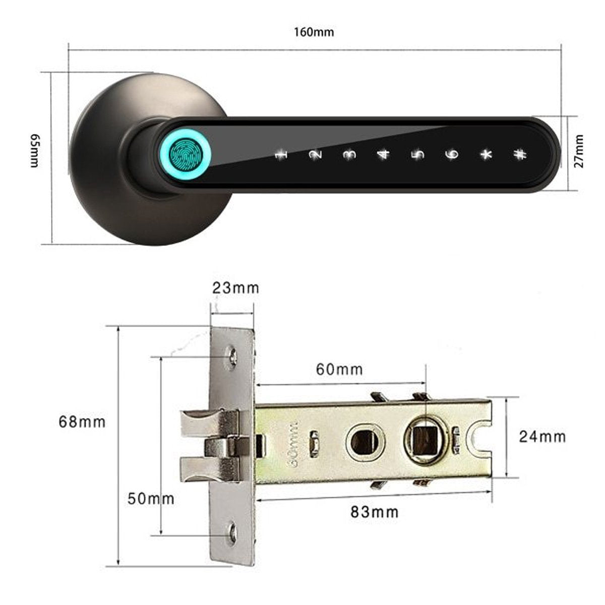 Fast Keyless Fingerprint Door Lock With Mobile App