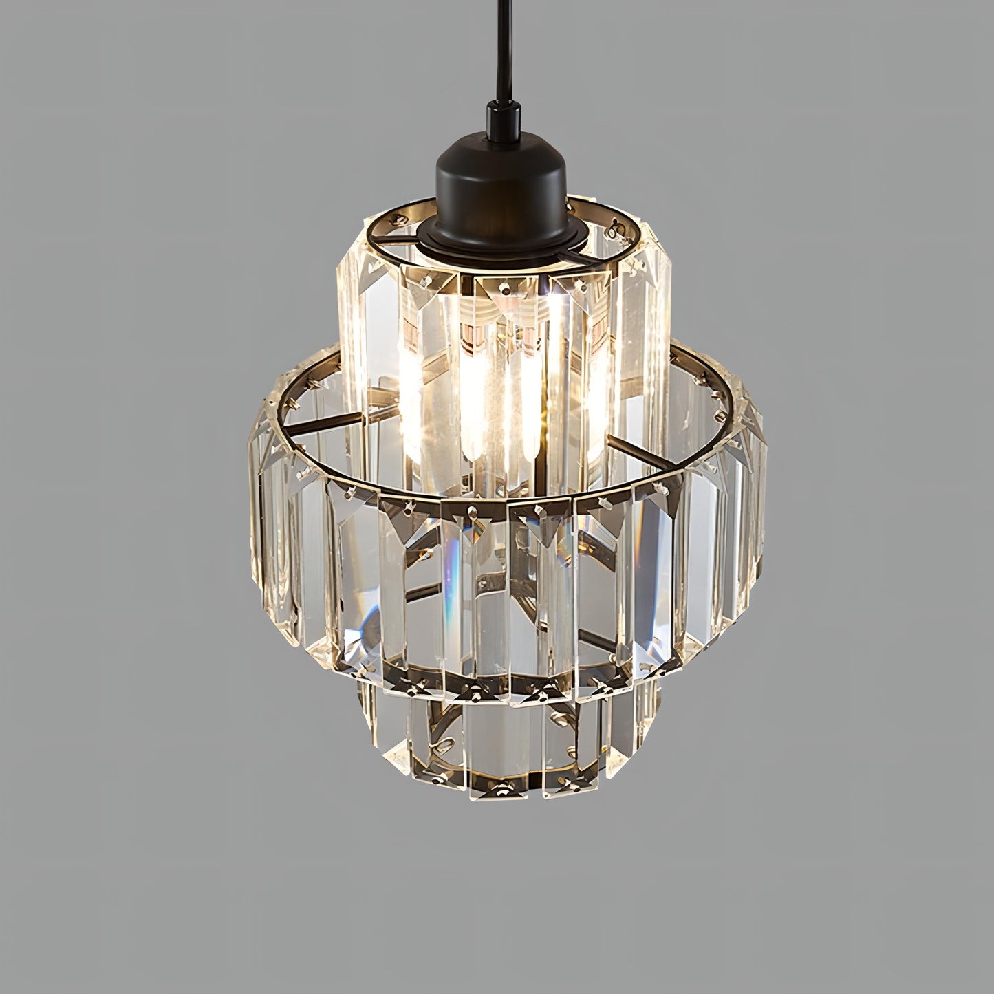 Multi Level Crystal Drop Pendant Light