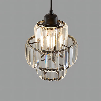 Multi Level Crystal Drop Pendant Light
