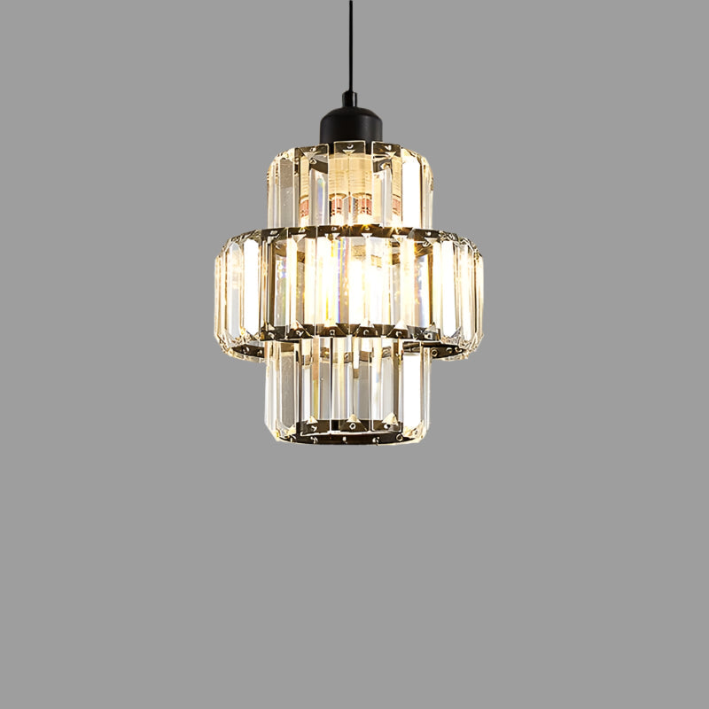Multi Level Crystal Drop Pendant Light