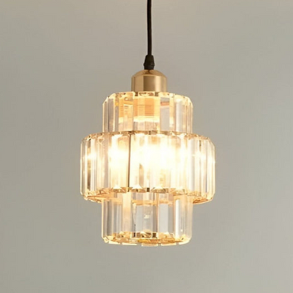 Multi Level Crystal Drop Pendant Light
