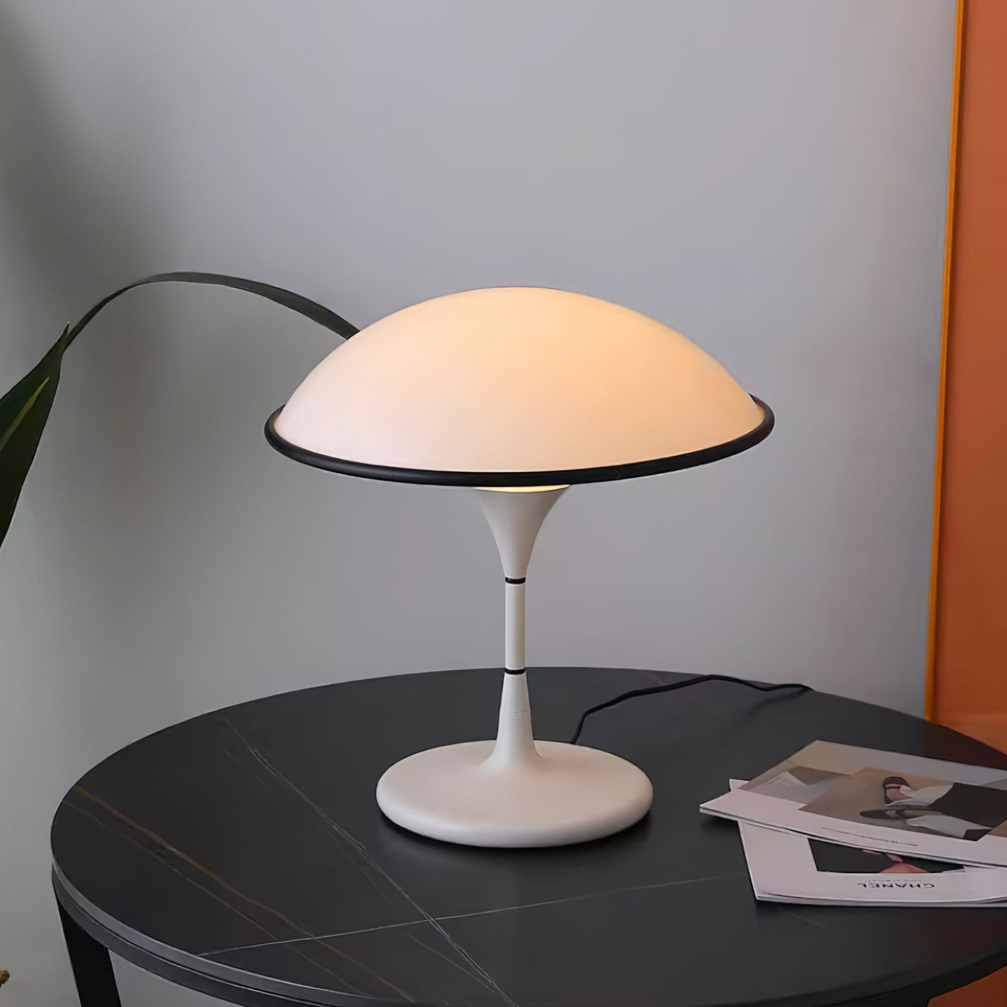 Stylish Round Nightstand Table Lamp