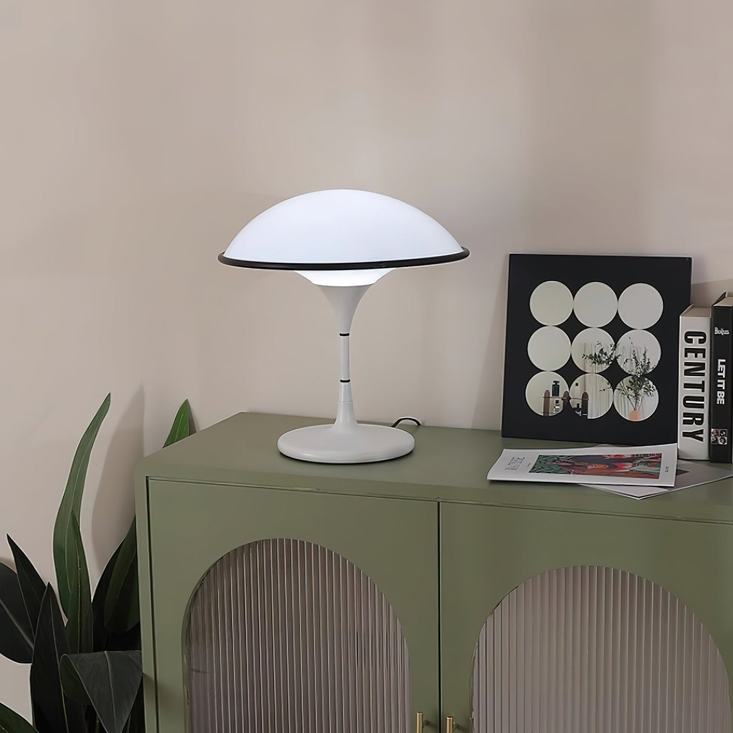 Stylish Round Nightstand Table Lamp