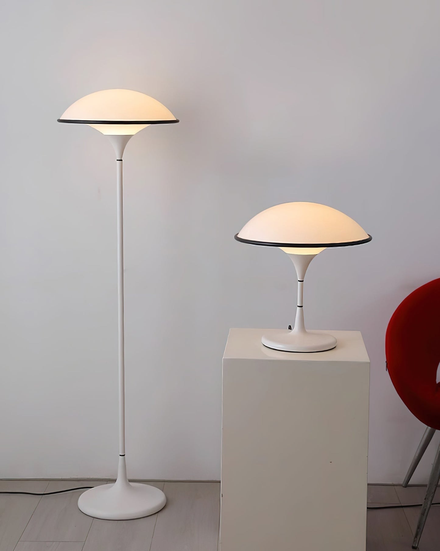 Stylish Round Nightstand Table Lamp