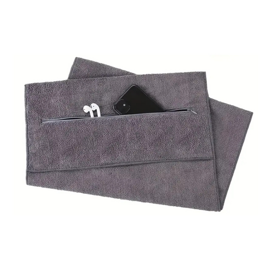 Quick Dry Travel Gym Towel with Storage Pocket - Lusomart