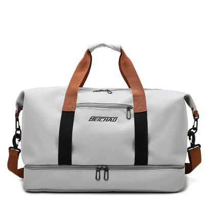 Sporty Gym Duffel Bag with Shoe Pocket - Lusomart