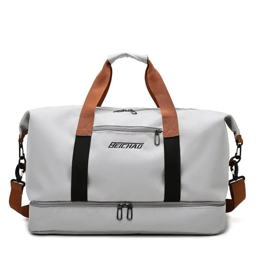 Sporty Gym Duffel Bag with Shoe Pocket - Lusomart