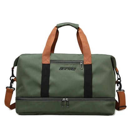 Fitness Gym Bag with Shoe Compartment – Portable Travel Tote with Wet and Dry Separation 1