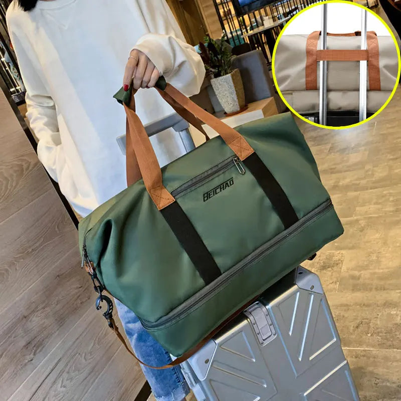 Fitness Gym Bag with Shoe Compartment – Portable Travel Tote with Wet and Dry Separation 2