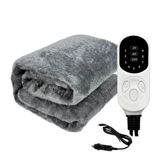 Cozy 12V Travel Car Blanket with Adjustable Heat Setting - Lusomart