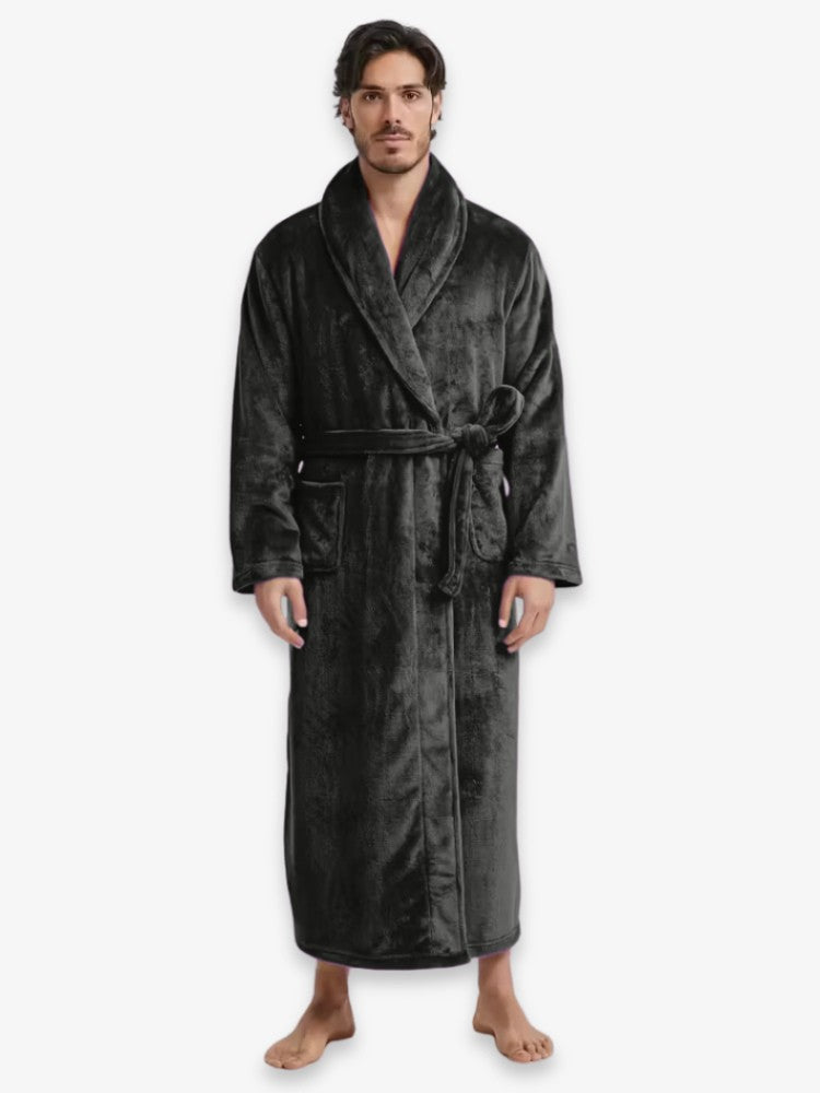 Plush Soft Fleece Men's Robe for Warmth and Comfort - Lusomart