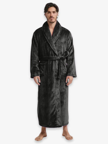 Plush Soft Fleece Men's Robe for Warmth and Comfort - Lusomart
